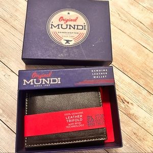 ($40) Mundi NWT black leather wallet